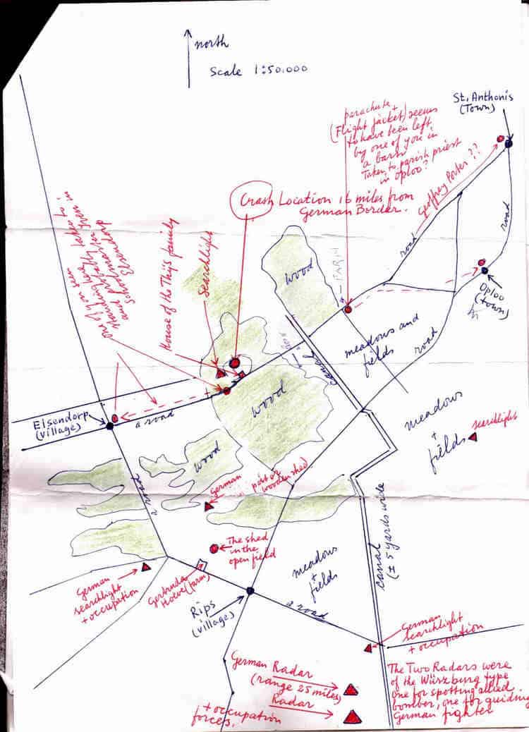 Crash site map